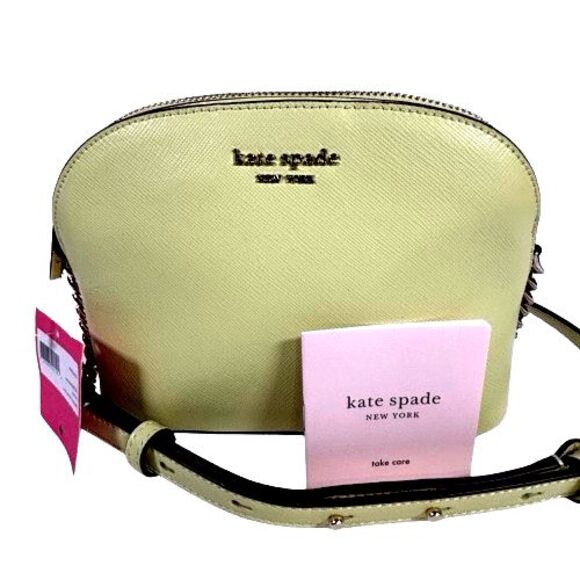 Kate Spade Spencer Crossbody Small Dome Lemon Sorbe Leather Shoulder Bag Purse